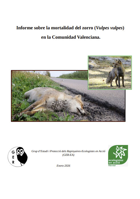 Informe sobre la mortalidad del zorro (Vulpes vulpes) en la Comunidad Valenciana (Ene-2026)